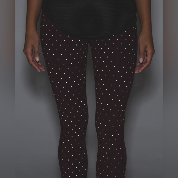 Lululemon Pace Rival CropNight Fall Bordeaux Drama Gold / Bordeaux Drama… - Picture 5 of 12